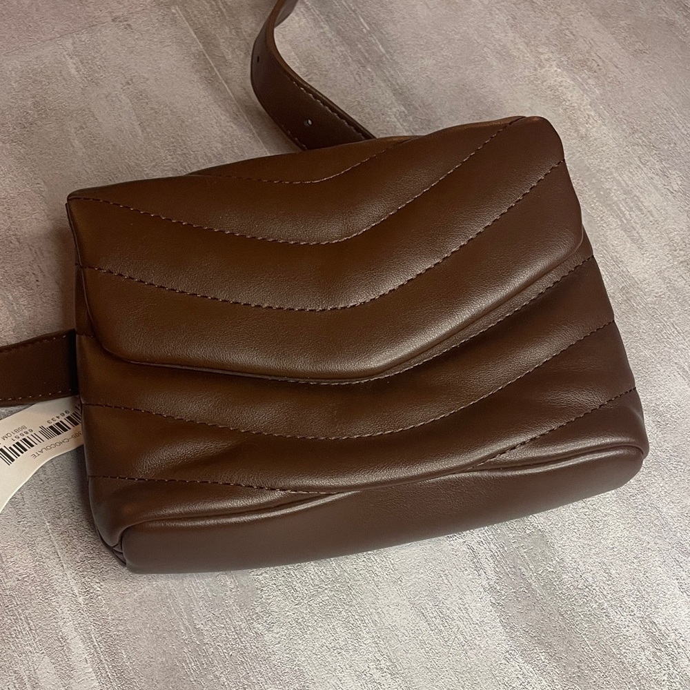The Drop- Brown Quilted Crossbody/Belt Bag - Picture 2 of 11